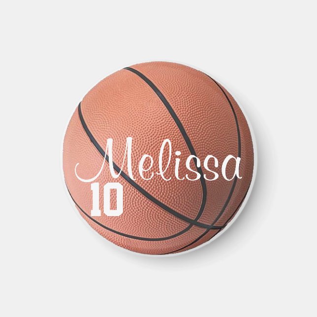 Personalized Basketball Magnet (Front)