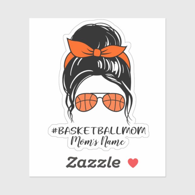 Personalized Basketball Mom Sticker (Sheet)