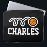 Personalized basketball Neoprene 15 inch Laptop Sleeve<br><div class="desc">Personalized basketball Neoprene 15 inch laptop sleeve.
Custom computer accessories with sports logo.
Cool Birthday gift idea for kids and adults.
Custom covers available in different sizes; 10 13 and 15 inch.
Customizable background colour with funny ball drawing. Personalized office supplies.</div>