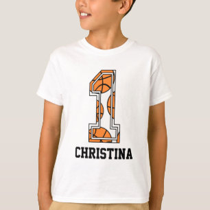 Personalized Basketball Number 1 T-Shirt