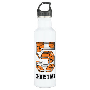 Personalized Basketball Number 5 710 Ml Water Bottle