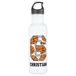 Personalized Basketball Number 6 710 Ml Water Bottle