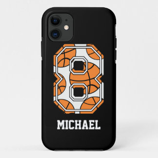 Personalized Basketball Number 8 iPhone 11 Case