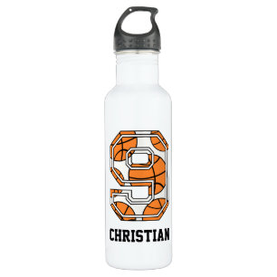 Personalized Basketball Number 9 710 Ml Water Bottle