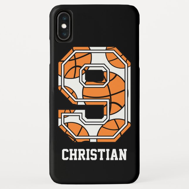 Personalized Basketball Number 9 Case-Mate iPhone Case (Back)