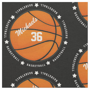 Personalized Basketball Number Name Fabric