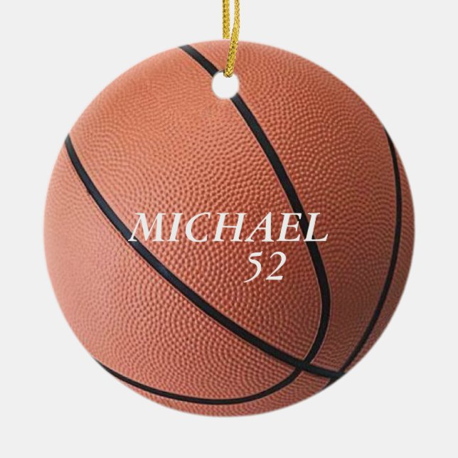 Personalized Basketball Ornament (Front)