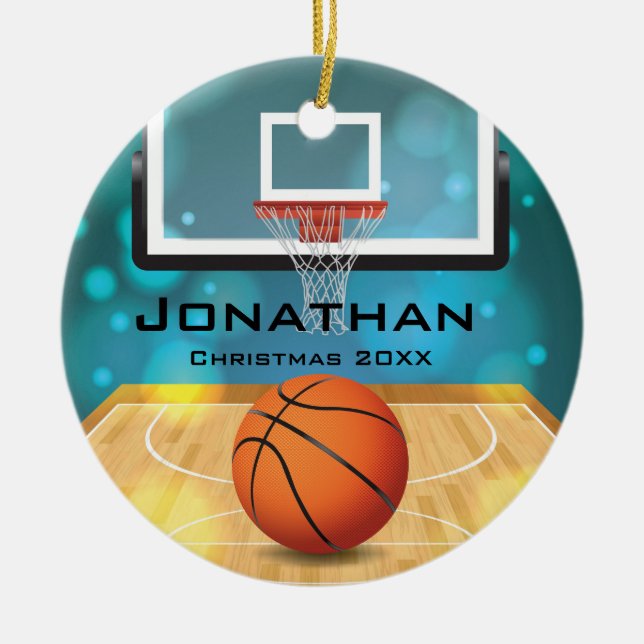 Personalized Basketball Ornament (Front)