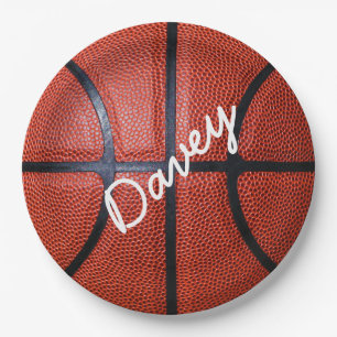 Personalized Basketball Paper Plate