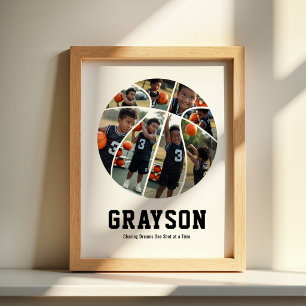 Personalized Basketball Photo Collage Poster