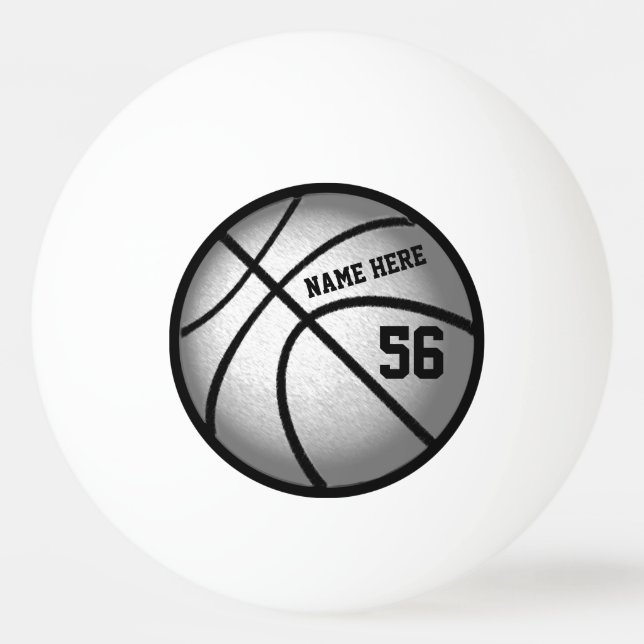 Personalized Basketball Ping Pong Balls Your Text (Front)