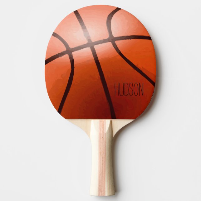 Personalized Basketball Ping Pong Paddle (Front)