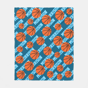 Personalized Basketball Player Name Fleece Blanket