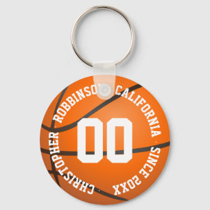 Personalized Basketball Player Name Keychain
