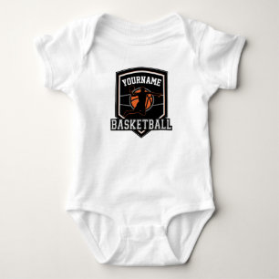 Personalized Basketball Player NAME Slam Dunk Team Baby Bodysuit