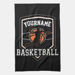 Personalized Basketball Player NAME Slam Dunk Team Kitchen Towel