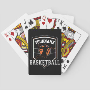 Personalized Basketball Player NAME Slam Dunk Team Playing Cards