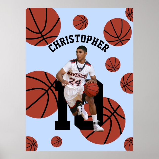 Personalized Basketball Player Poster (Front)