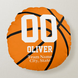 Personalized Basketball Player Room Decorative Round Pillow