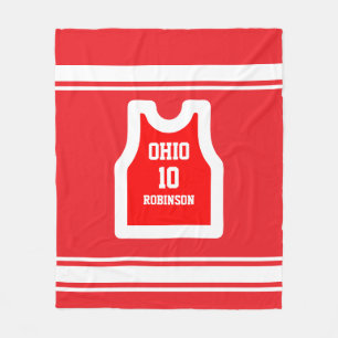 Personalized Basketball Player T-Shirt  Fleece Blanket