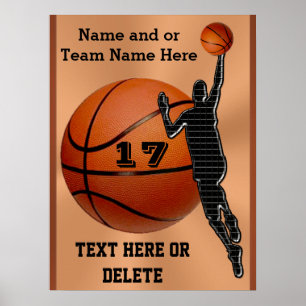 Personalized Basketball Posters Choose Poster Size