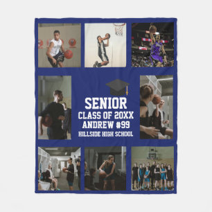 Personalized Basketball Senior Class Of Graduation Fleece Blanket