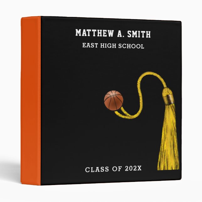 Personalized Basketball Senior Graduation Binder (Front/Spine)