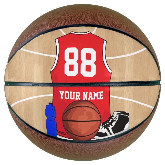 Personalized Basketball shirt on court (Front)