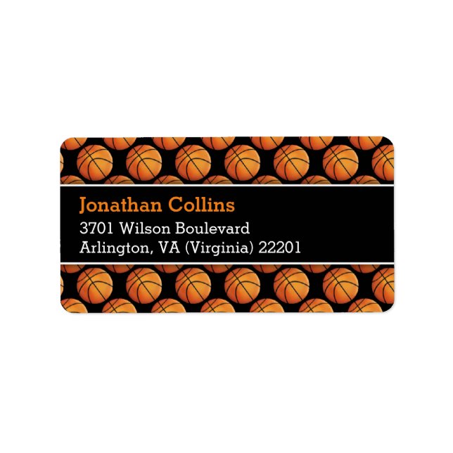 Personalized Basketball | Sport Label (Front)