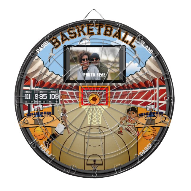 Personalized Basketball Stadium House Dartboard (Front)