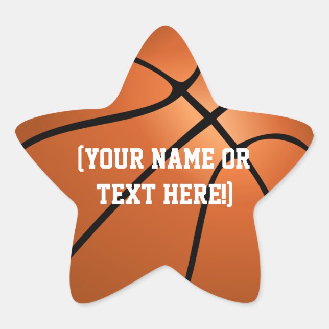 Personalized Basketball Star stickers (Front)