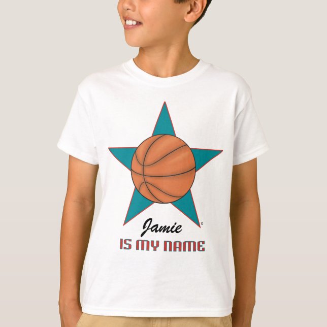 Personalized Basketball Star T-Shirt (Front)