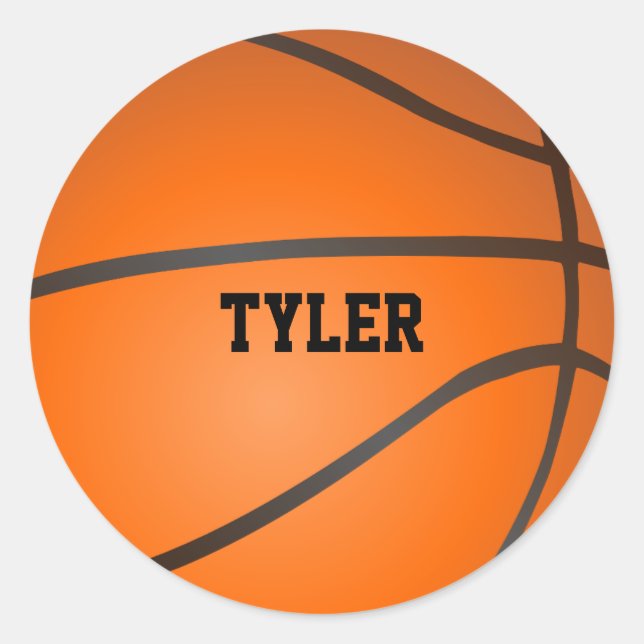 Personalized Basketball Sticker (Front)