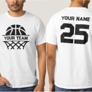 Personalized Basketball Team Name, Your Name & Num T-Shirt
