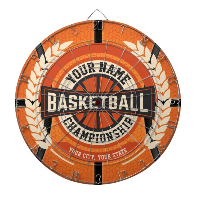 Personalized Basketball Team Player Custom Athlete Dartboard (Front)