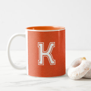Personalized Basketball Two-Tone Coffee Mug