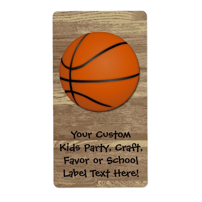 Personalized Basketball Wood Floor (Front)