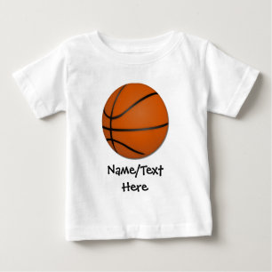 Personalized Basketball Wood Floor Baby T-Shirt