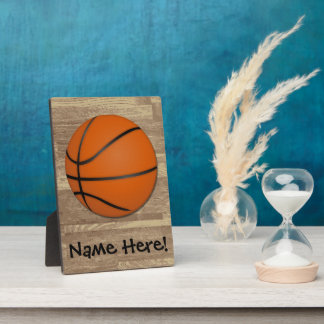 Personalized Basketball Wood Floor Plaque