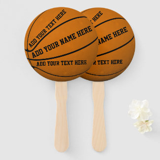 Personalized Basketballs Hand Fan