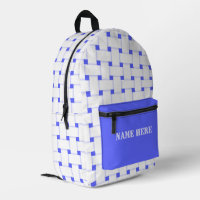 Personalized Basketweave Pattern, Ultramarine Blue