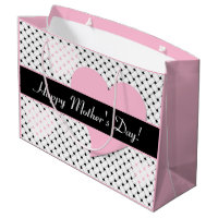 Personalized Basketweave, Pink Hearts Mother's Day