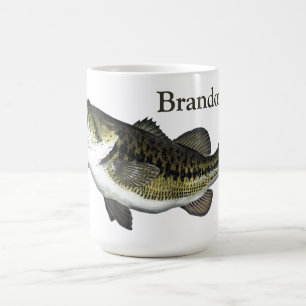 Personalized Bass Fish  Coffee Mug