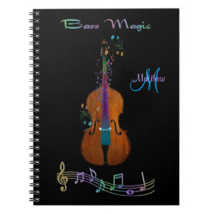 Personalized Bass Magic Music Notebook