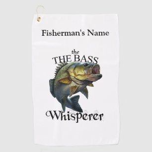 Personalized Bass Whisperer Light Fishing Towel
