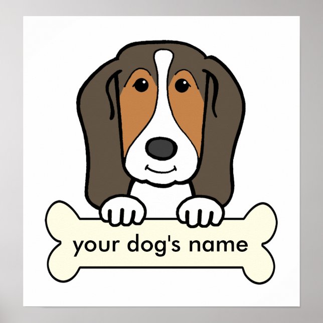 Personalized Basset Hound Poster (Front)