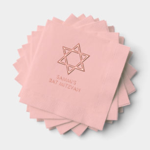 Personalized Bat Mitzvah Foil Stamped Napkins
