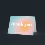 Personalized Bat Mitzvah Soft Blue Pastel Gradient Thank You Card<br><div class="desc">Share your gratitude with this modern thank you card featuring a dreamy sunset gradient in soft pastel hues. The bold typography adds a contemporary touch, making it perfect for weddings, baby showers, birthdays, or any special occasion. Personalize with your name for a stylish and heartfelt way to say thank you....</div>