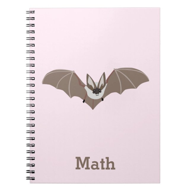 Personalized Bat Pattern Notebook (Front)