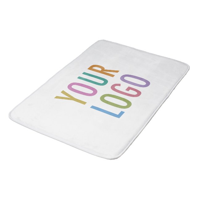 Personalized Bath Mat Custom Business Company Logo (Angled)
